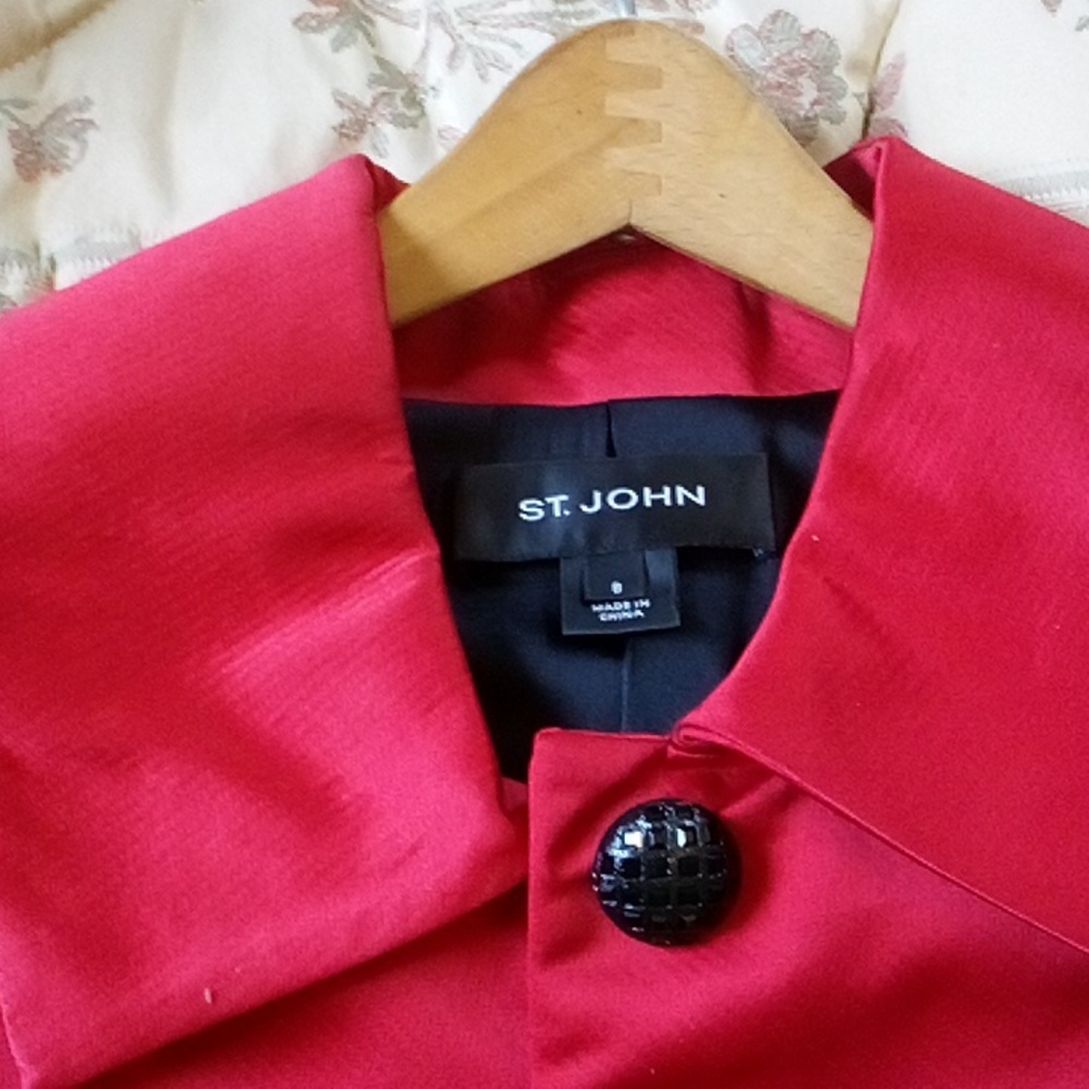 St. John midi dress & matching jacket, elegant, classic, gorgeous size 8 TTS - Picture 8 of 11